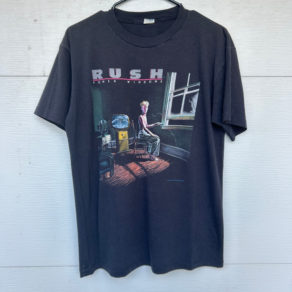 Rush Power Windows Tour 85 86 T-Shirt XL Black Vintage 80s Rare Single Stitch T